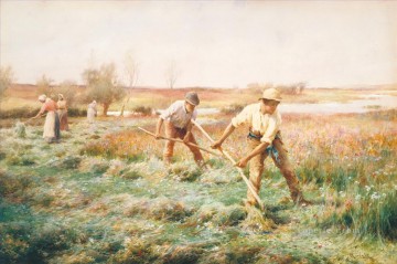 Alfred Glendening Painting - Haymaking Alfred Glendening JR rural countryside